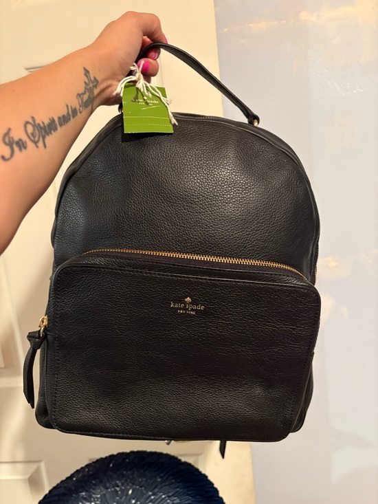 kate spade Handbags - Kate Spade Black Pebbled Leather Backpack NWT